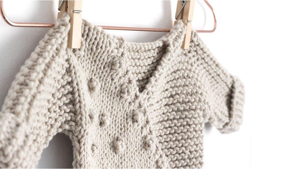 Cómo hacer una Chaqueta Kimono de punto de bebé - Patrón y Tutorial -
