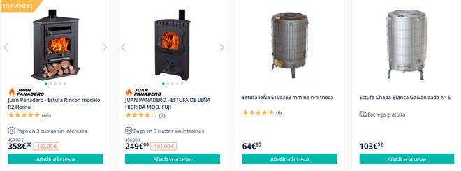 tienda online para comprar estufas de leña baratas y seguras