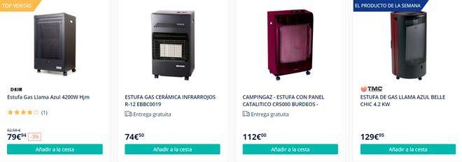 tienda online especializada en estufas de gas