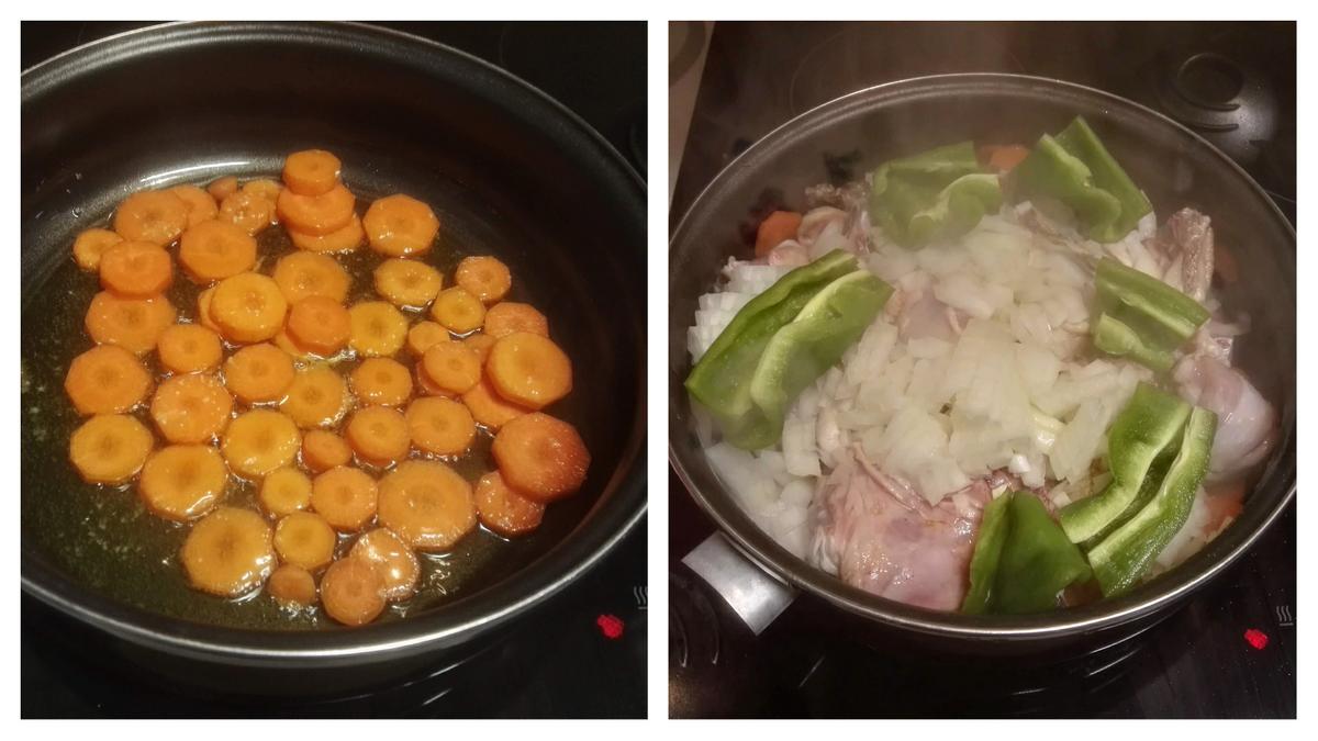 haciendo pollo con tomate