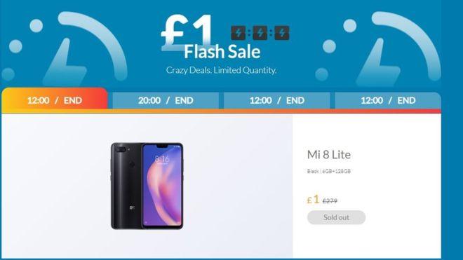 venta flash de Xiaomi