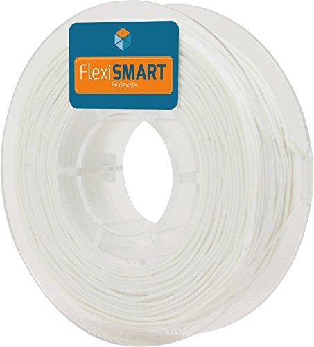 FlexiSMART Blanco 250 g. Filamento Flexible TPU 1.75mm para Impresora 3D - Flexible Filament for 3D Printing - TPE Filament, TPU Filament, Elastic Filament