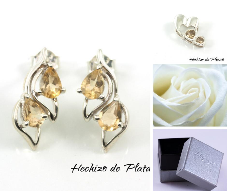 regala pendientes de plata para mujer