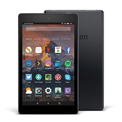 Tablet Fire HD 8, pantalla de 8 (20,3 cm), 16 GB (Negro) - Incluye ofertas especiales (7ª generación - modelo de 2017)