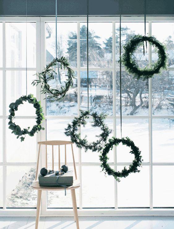 decoración navideña 2018 - 2019 coronas