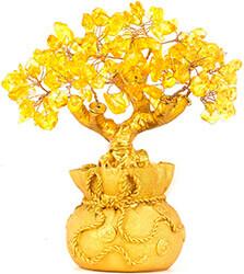 Regalos para casa nueva buena suerte bonsái dorado