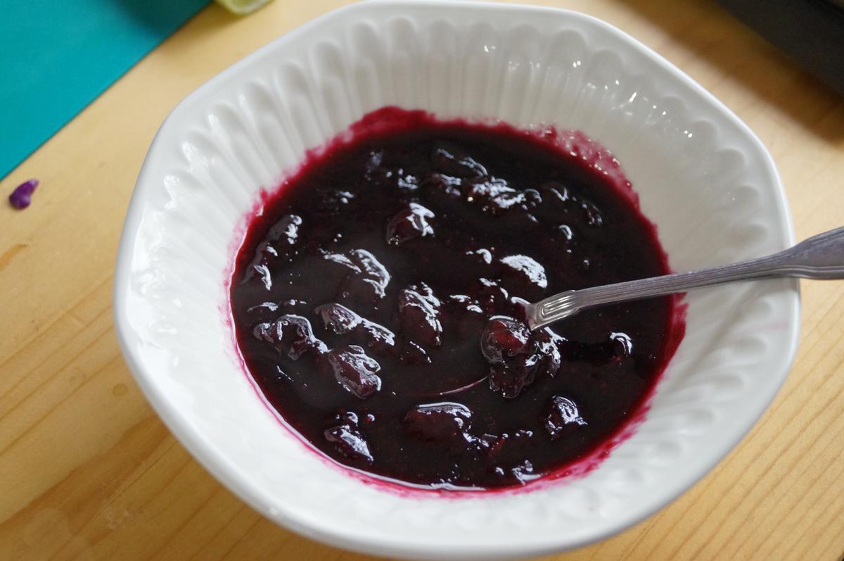 Receta de salsa de arandanos