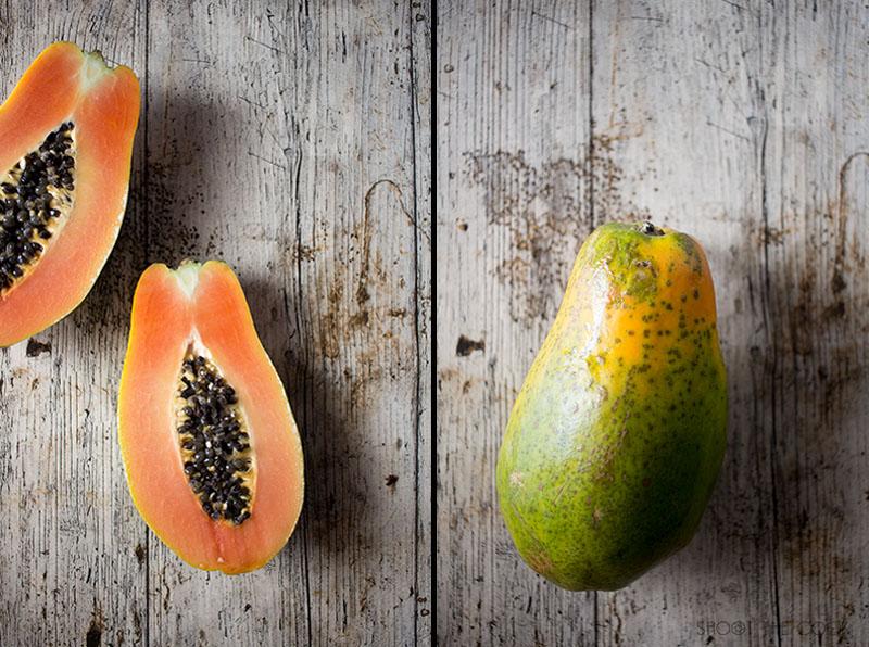 ensalada de papaya y jamon