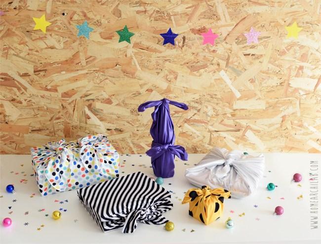 envolver regalos con tela