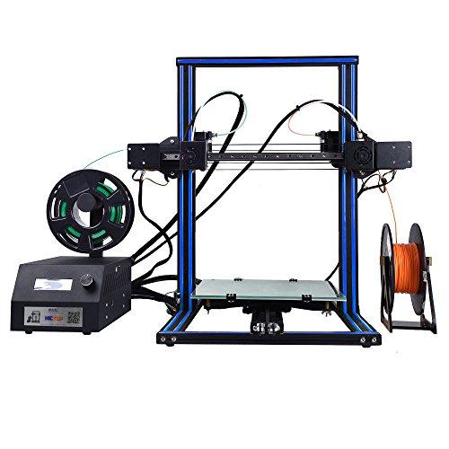 HICTOP Impresora 3D DUALE 3 Independiente Dual Extruder - Impresora 3D Desktop de Prusa I3 Tamaño de impresión 300x300x400mm Kit DIY