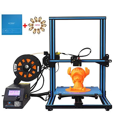 CCTREE CREALITY CR-10S DIY Kit de impresión 3 D de escritorio, tamaño grande de impresión 300 x 300 x 400 mm, filamento de 1,75 mm, boquilla de 0,4 mm, color azul