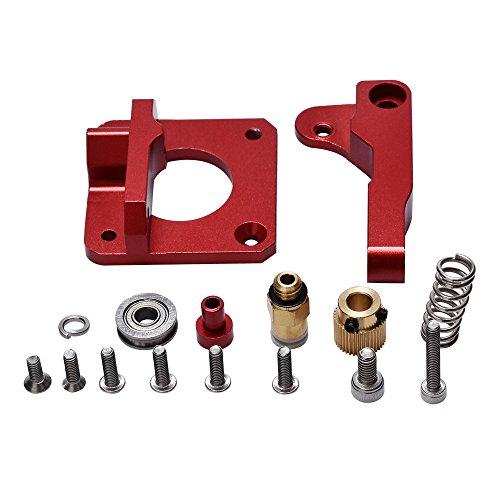 Repuesto para impresora 3D, extrusor MK8, extrusor de bloque de aluminio, extrusor Bowden de 1,75 mm, extrusión de recambio para CR10/CR-10/CR-10S DIY (rojo)