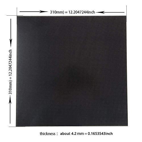 Placa de vidrio CR-10S Cama caliente de cama caliente CR-10 310X310 para la impresora 3D HICTOP de Creality