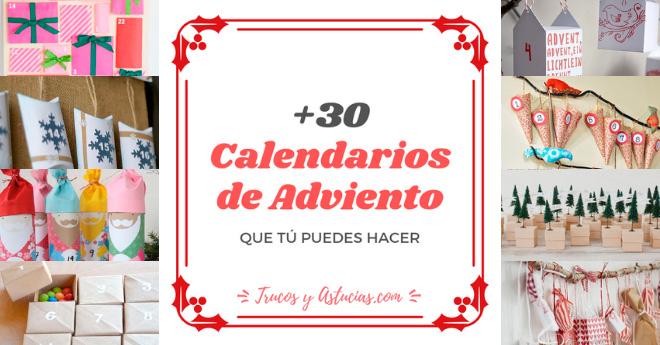 calendarios de adviento caseros para hacer con niños en navidad