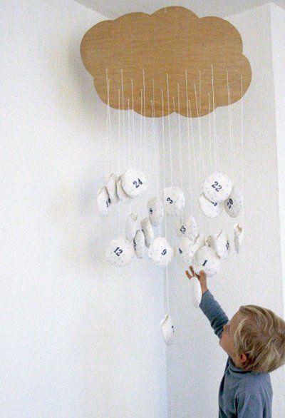 calendario de adviento muy original con cartulina