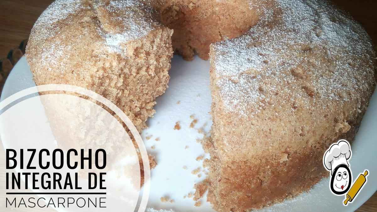 Bizcocho integral al varoma de la Thermomix con mascarpone.
