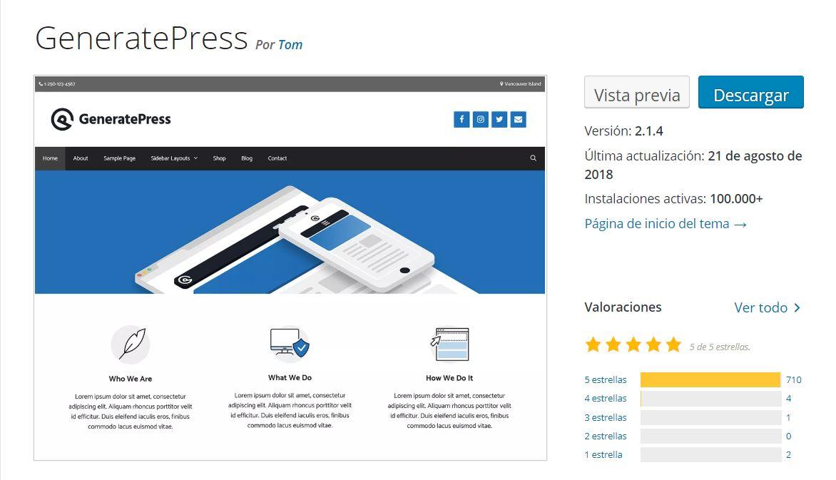 temas gratuitos wordpress 2019 generate press