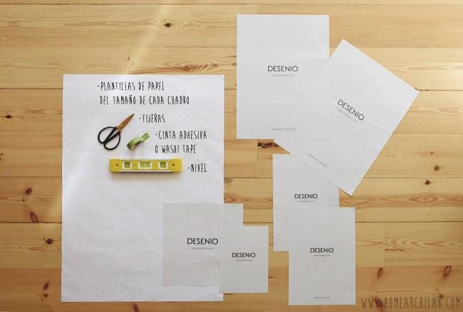 como colgar un grupo de cuadros