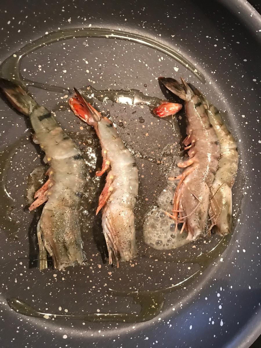 Receta de pasta con gambas