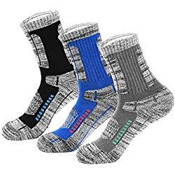 VBIGER 3 pares Hombres Calcetines De Algodón Calientes Invierno Calcetines Deportivos para Correr Escalar Eaminar y Trekking