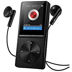 VicTsing GEPA080AB, Reproductor de MP3 8GB, Portátil y Brazalete Exclusivo Deportivos, FM Radio, Apoya Tarjeta de Memoria hasta 64GB, Negro