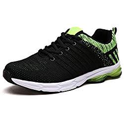 Zapatillas Running para Hombre Aire Libre y Deporte Transpirables Casual Zapatos Gimnasio Correr Sneakers Verde 40