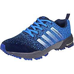 Wealsex Zapatos Para Correr En Montaña Asfalto Aire Libre Deportes Zapatillas De Running Para Hombre (43, Azul claro)
