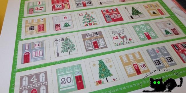 Tiras de casitas Calendario de adviento de patchwork