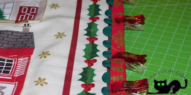 Colocamos el bies con pinzas para que no se suelte y cosemos