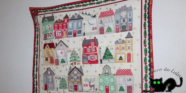 El calendario de adviento de patchwork terminado