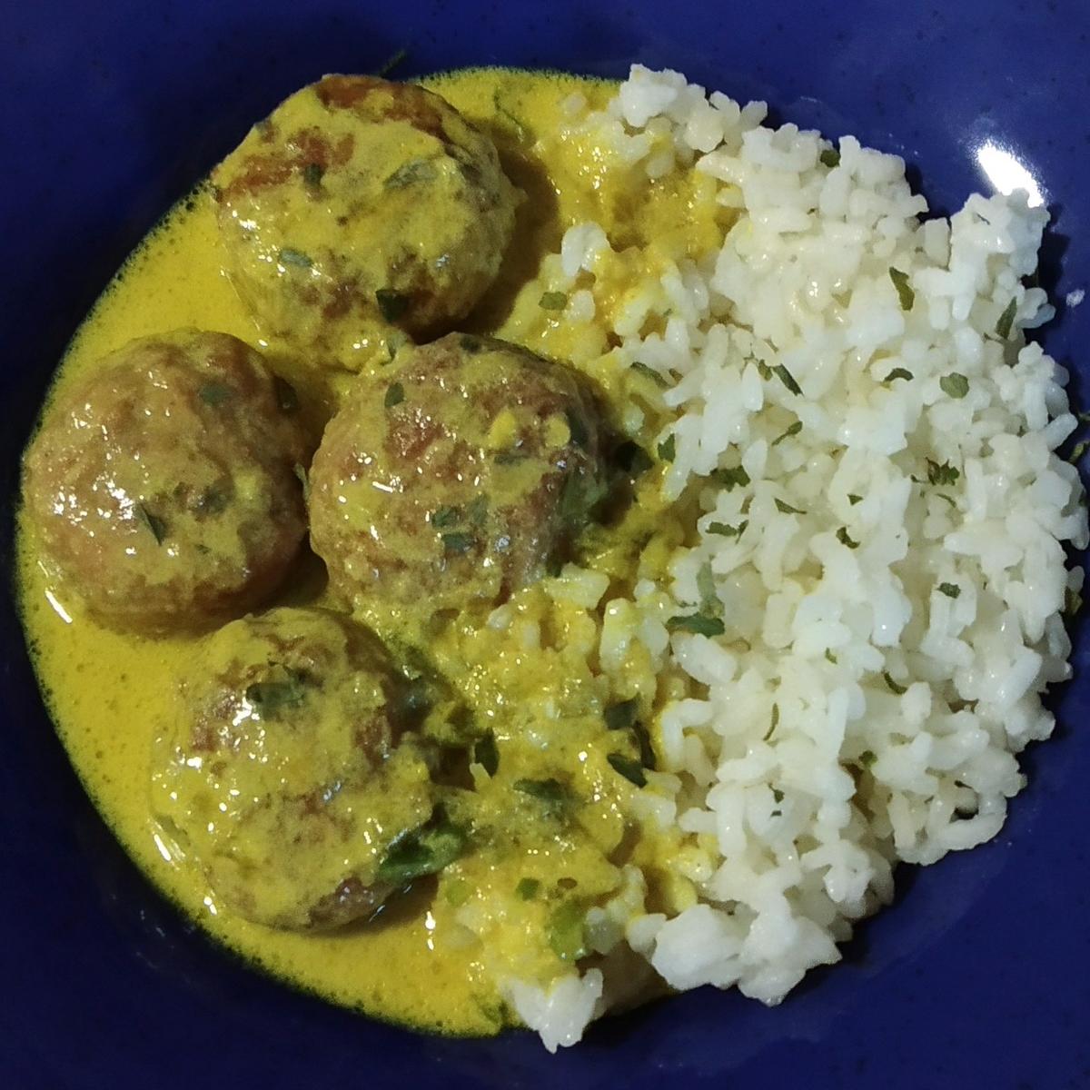 Receta de albondigas al curry