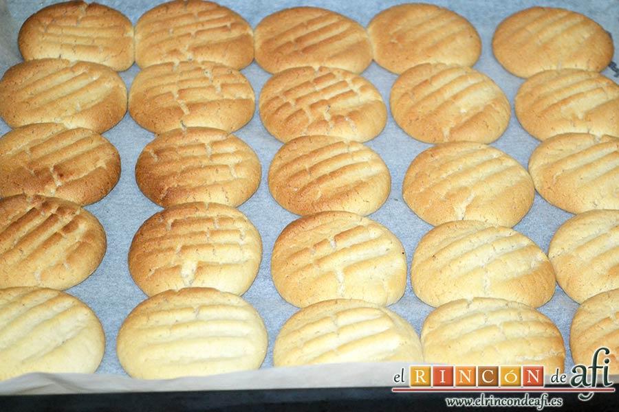 Galletas de pasta de sésamo, hornear