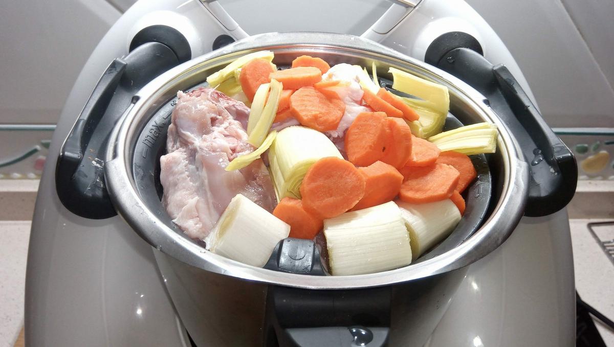 Ingredientes en el vaso de la Thermomix