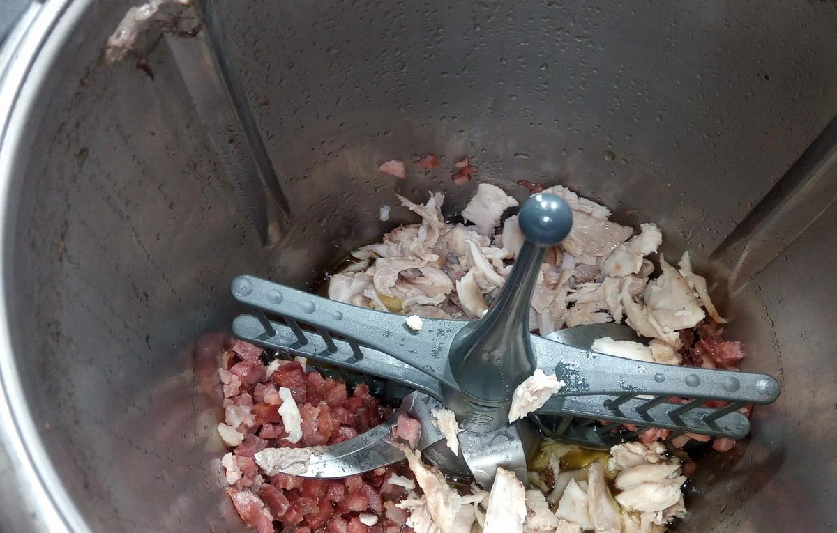 Pollo desmenuzados en la Thermomix