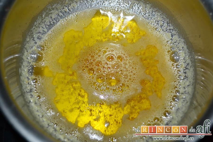 Pudin de salmón, la mantequilla se irá separando