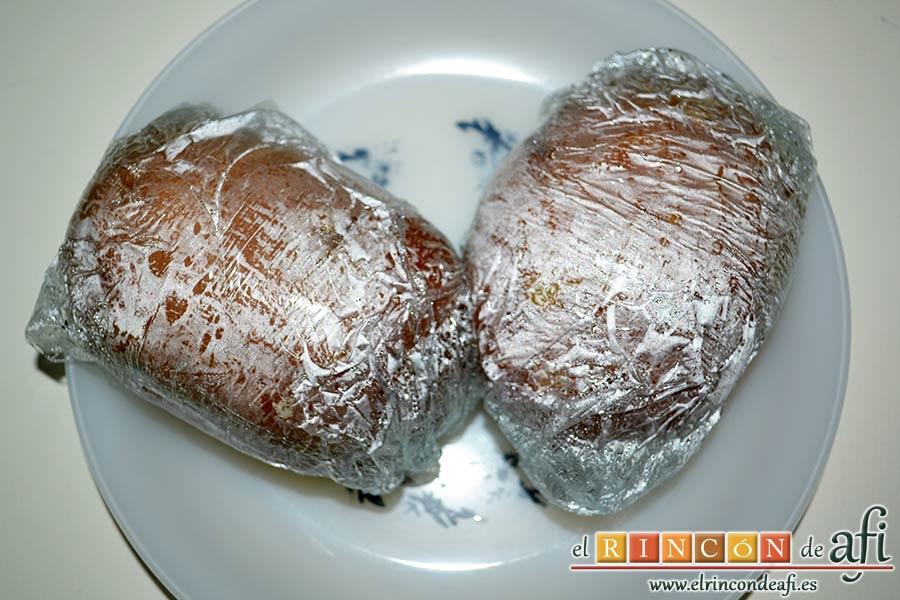 Pudin de salmón, asarlas en el microondas y comprobar con un palito que están hechas