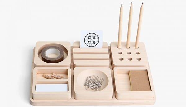 organizador escritorio madera