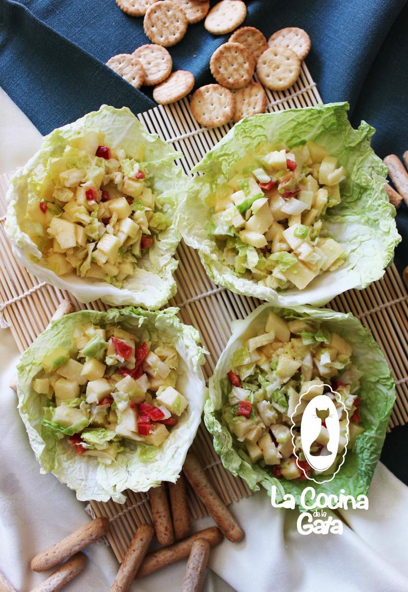 Barquitas de Repollo y Mostaza