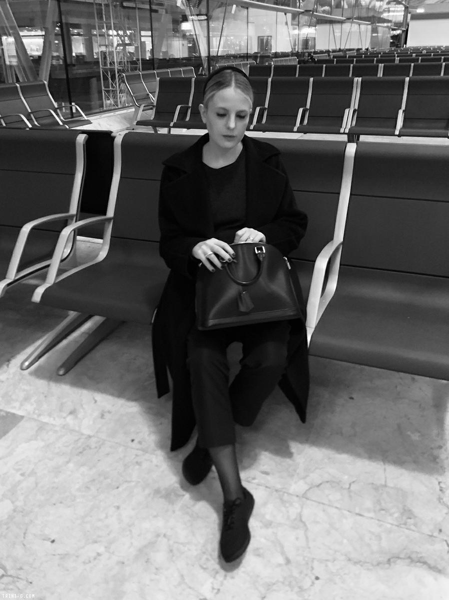 Trini | Prada pants Louis Vuitton Alma bag