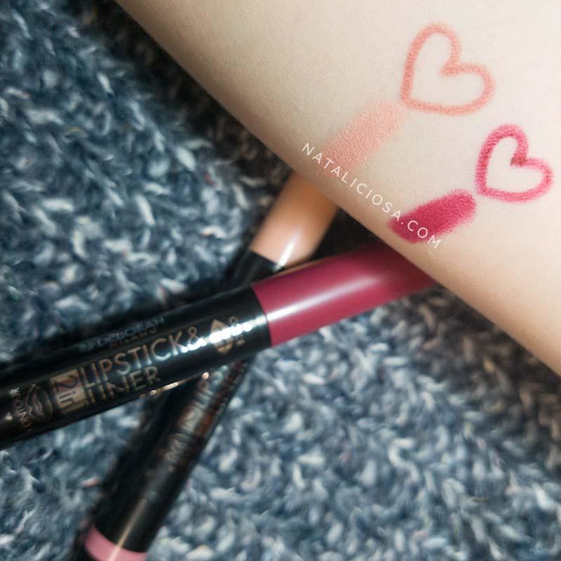 2in1 lipstick & liner deborah milano swatches pintalabios dos en uno