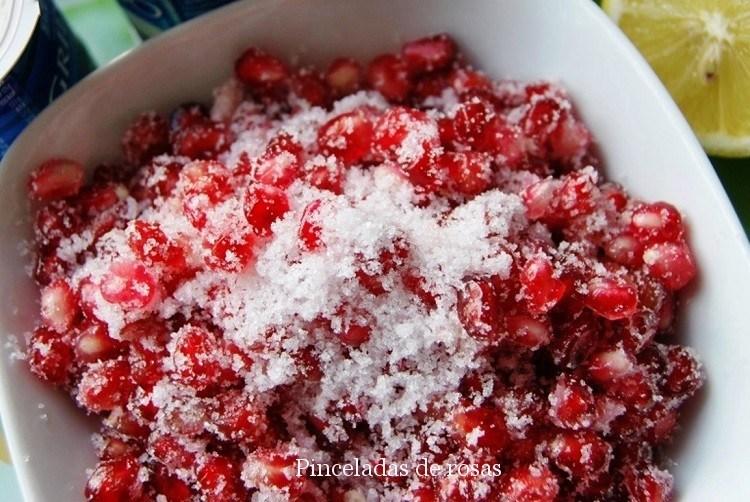 Granadas maceradas con yogur!v