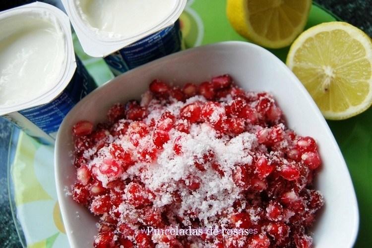 Granadas maceradas con yogur!