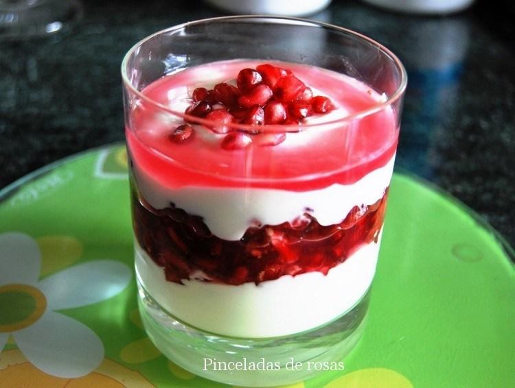 Granadas maceradas con yogur!