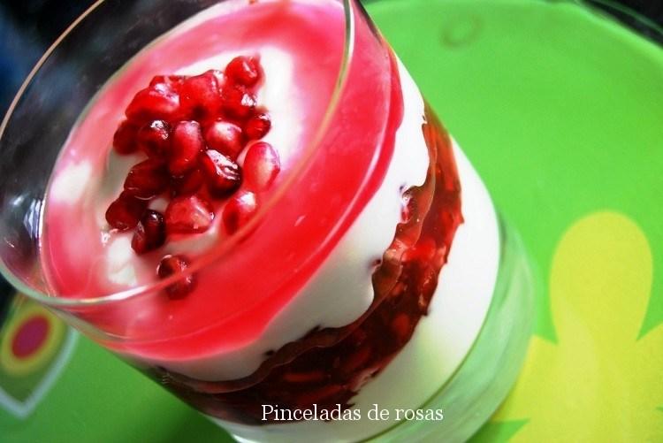 Granadas maceradas con yogur!