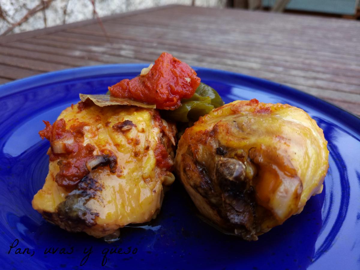 pollo mediterranea crockpot-pan uvas y queso