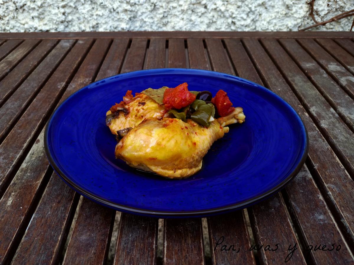 pollo mediterranea crockpot-pan uvas y queso