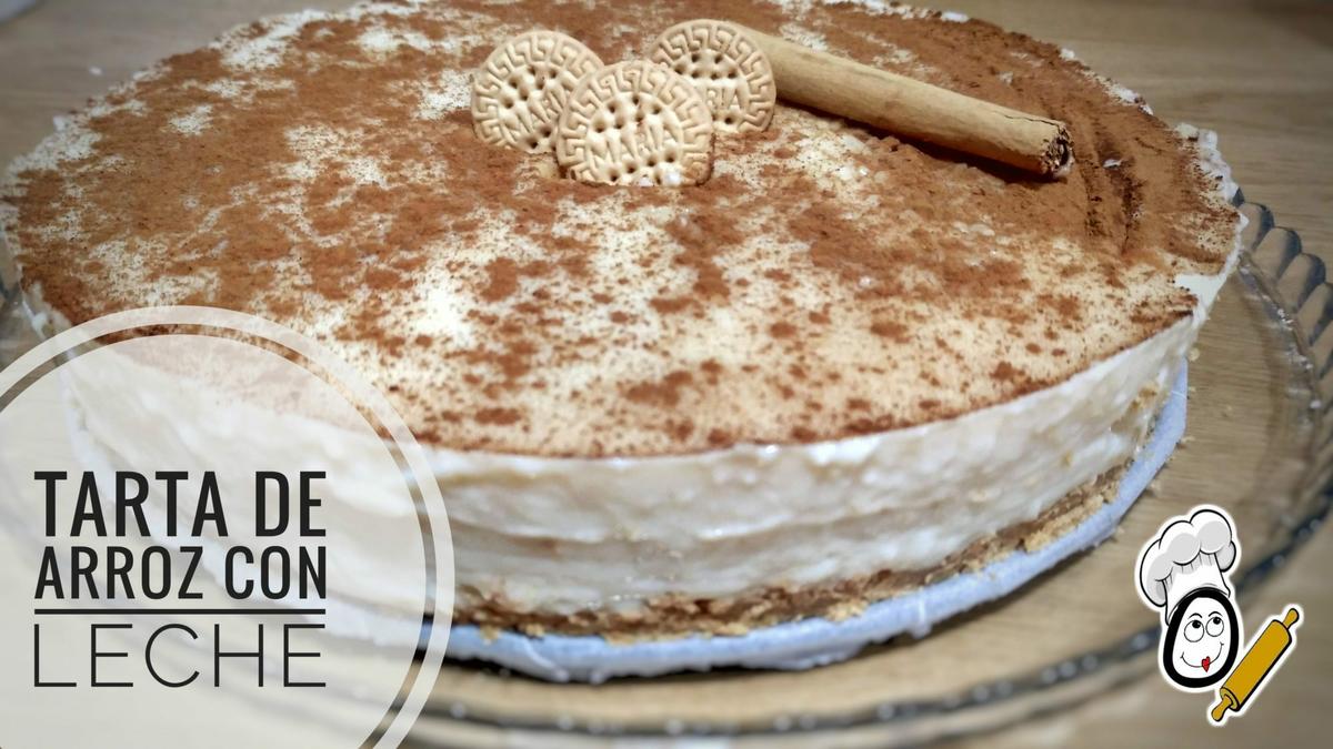 Tarta de arroz con leche en Thermomix.