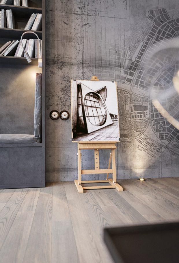 detalles vintage en loft industrial