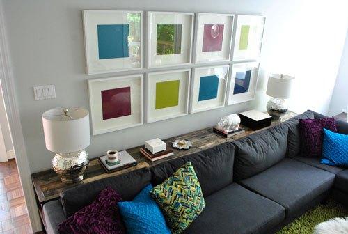  24 Ideas para decorar encima del sofá de la sala 