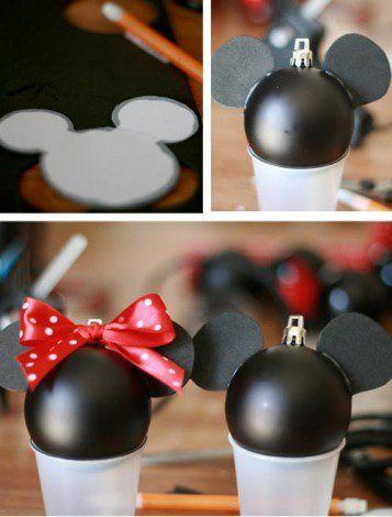 bolas de navidad de Mickey y Minnie